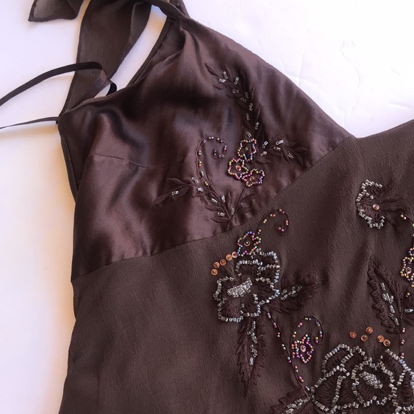 Vintage Y2K 90s Beaded Sue Wong Fairy Dress 14 Rare Bias Asymmetrical Nocturne L - Picture 8 of 17